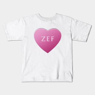 Zef Candy Heart - Pink Kids T-Shirt